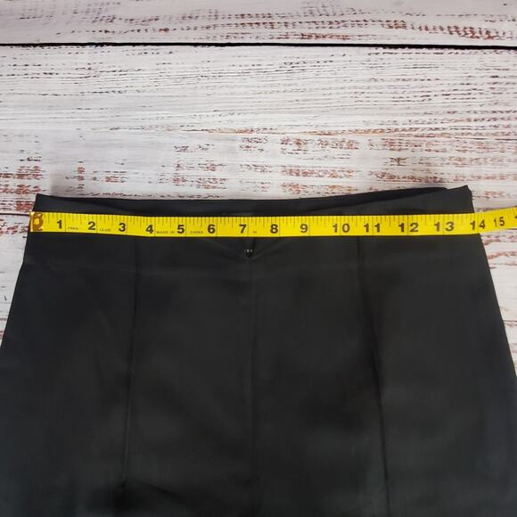 Peresteso Italian Virgin Wool Blend Black Dress Pants Ponte Seamed Size 42 (S) - Picture 9 of 10